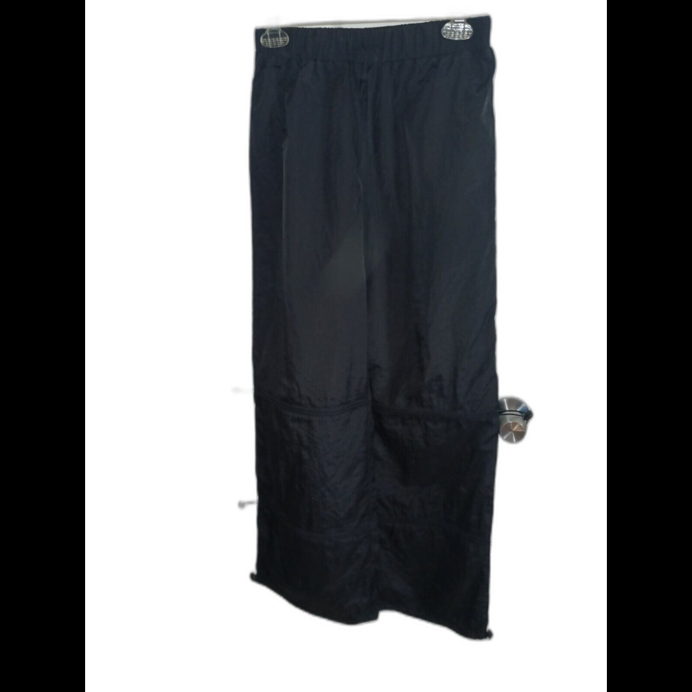 Boohoo Windbreaker Drawstring Wide Leg Pants For Women In Black Size 6 US‎ NWOT